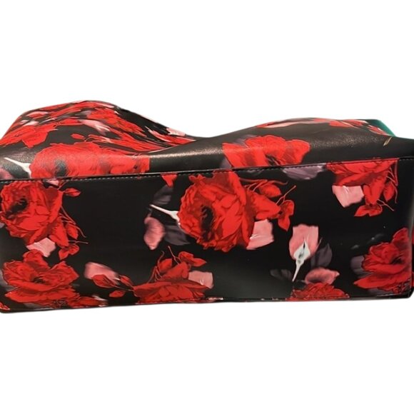 Victoria Secret NWOT Black and Red Floral Large Tote - Picture 3 of 6